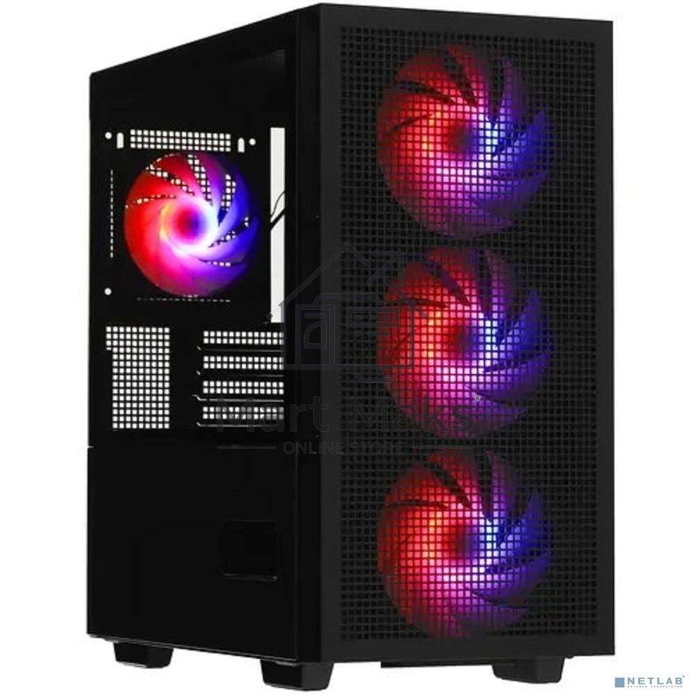 Компьютерный корпус DeepCool CH560 Digital черный (R-CH560-BKAPE4D-G-1) (ATX, без БП, 2хUSB, с окном)