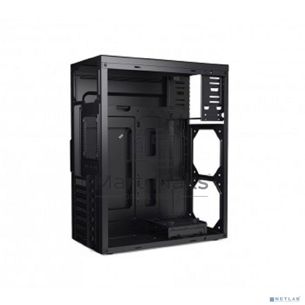 Компьютерный корпус CBR PCC-ATX-J02-450W2 ATX Miditower J02, c БП PSU-ATX450-08EC (450W/80mm), 2*USB 2.0, HD Audio+Mic, кабель питания 1.2м, черный
