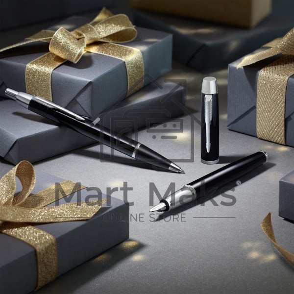 Набор ручек Parker IM Core FK221 (CW2093215) Black CT сталь нержавеющая, подарочная коробка ручка перьевая, ручка шариковая