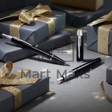 Набор ручек Parker IM Core FK221 (CW2093215) черный CT сталь нержавеющая, подарочная коробка ручка перьевая, ручка шариковая