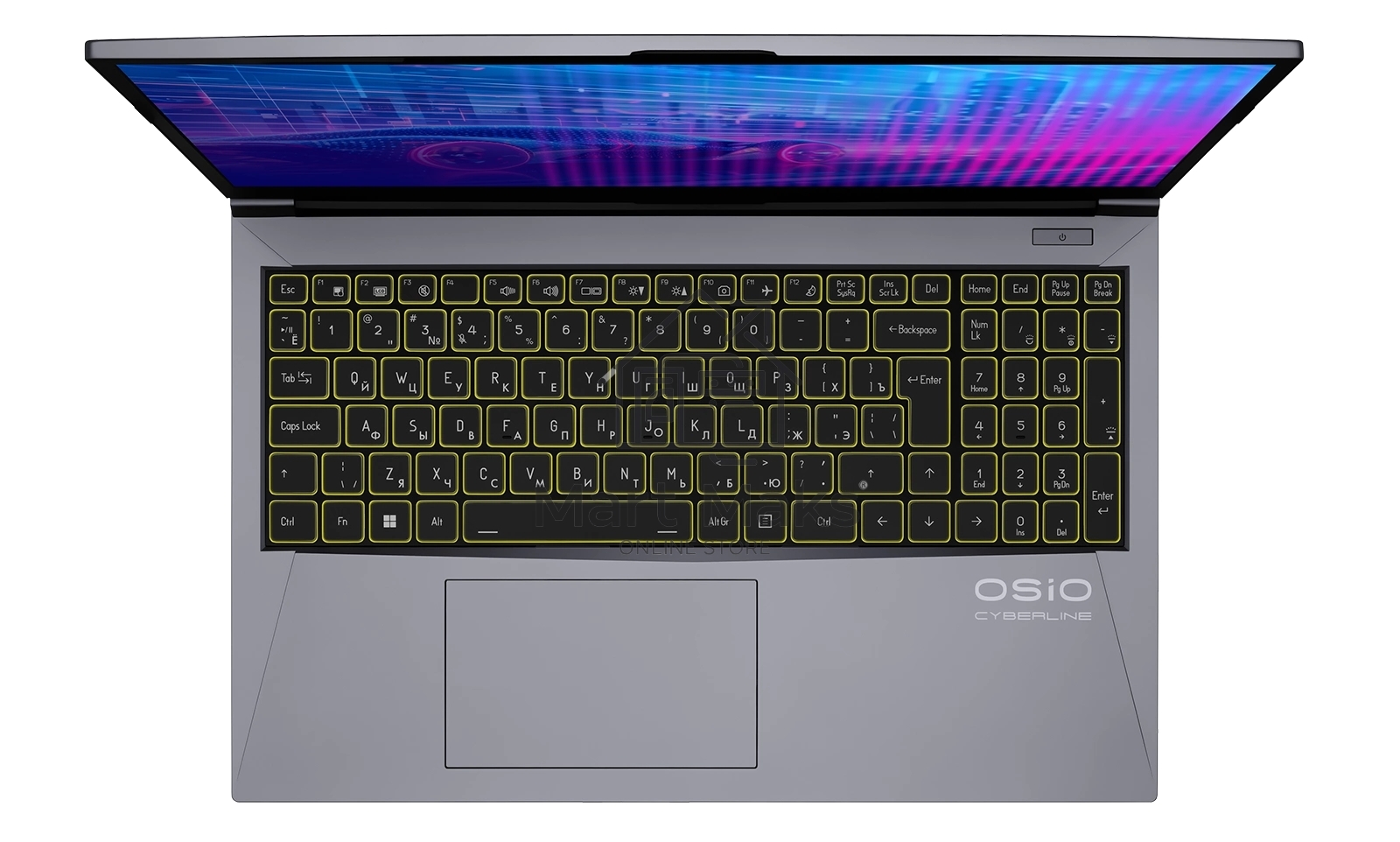 Ноутбук OSIO CyberLine C150i-002 серый i5-12600H /NVidia RTX 4050/16/512/NoOS/(Ghz)/Gb/Ext: + не МПТ