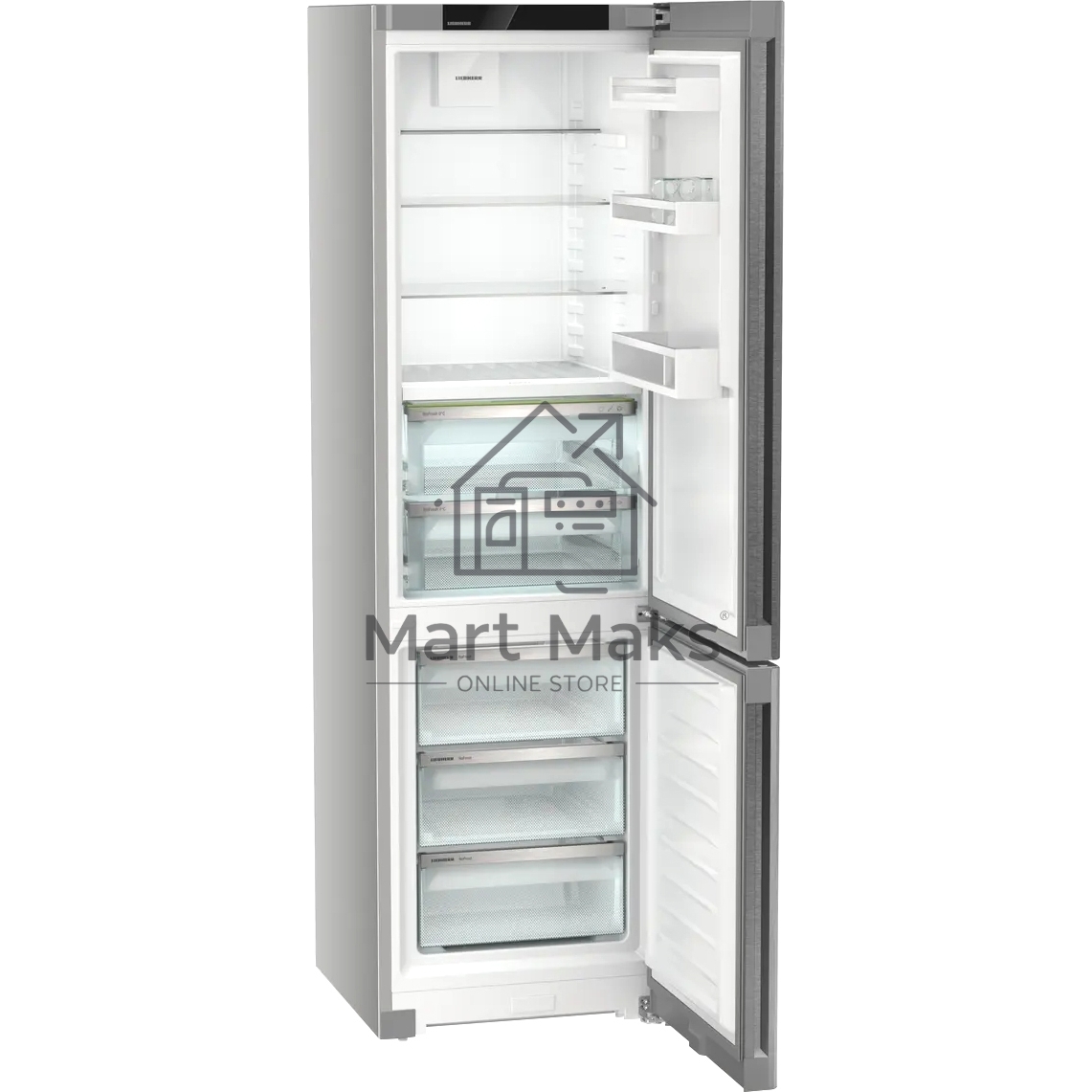 Холодильник Liebherr CBNsdc 573i-22 серебристый двухкамерный 266/94л морозилка снизу, No Frost