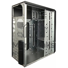 Компьютерный корпус Miditower ExeGate AA-443-UNS350 (ATX, БП UNS350 с вент. 12см, 2хUSB+HD Audio, черный)