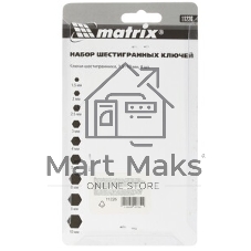 Набор ключей имбусовых Matrix 11226 HEX, 1,5–10 мм, CrV, 9 шт.