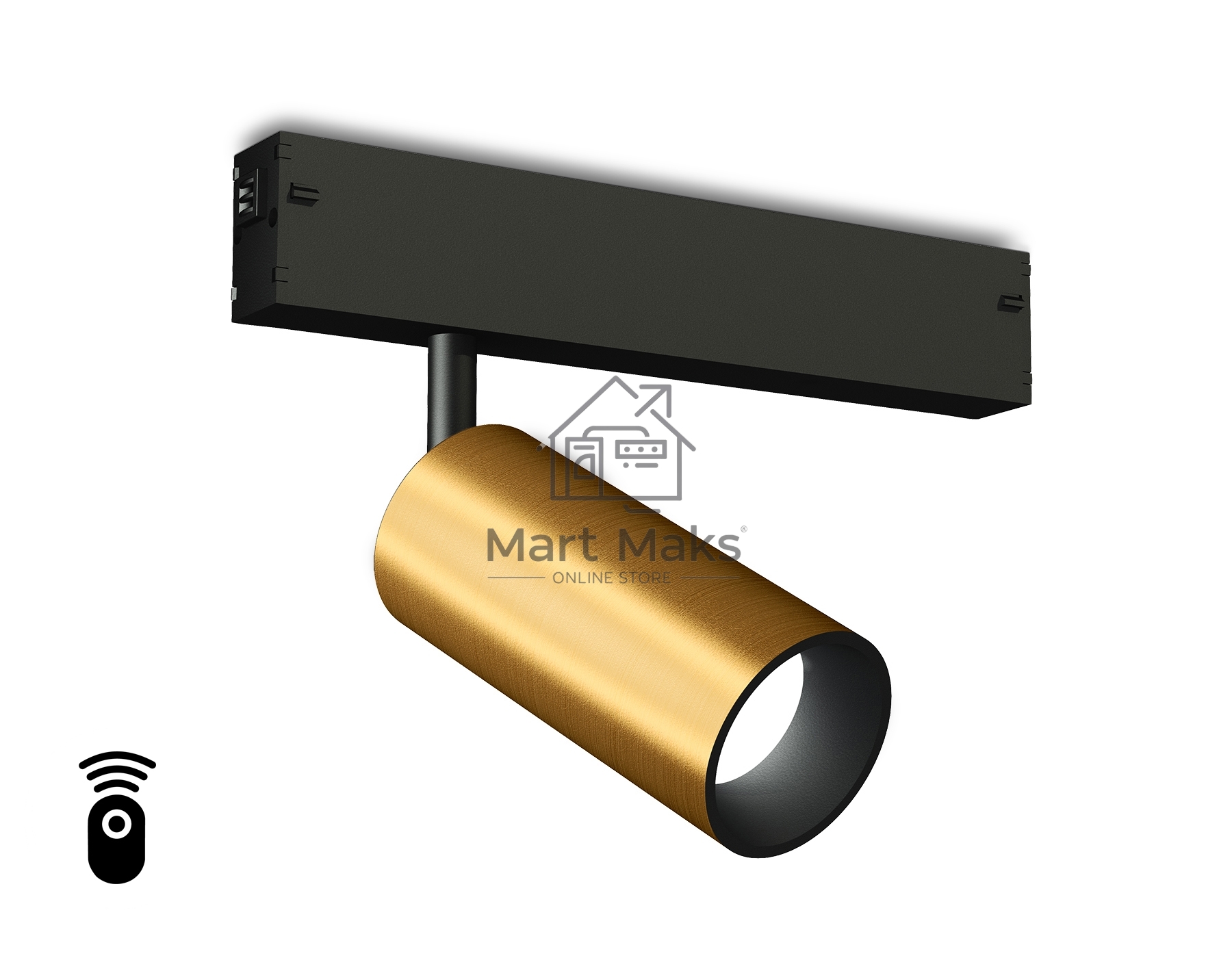Управляемый светодиодный светильник для шинопровода Magnetic Ambrella light GL1213 GD золото IP20 12W 3000K-6400K 220V 36° D45*100 (Без ПДУ)