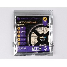 Светодиодная лента Ambrella light GS3002 2835 60Led/ 6W m/ 24V IP20 4500K/ 5000*8*1.2mm (2 конт.)