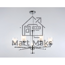 Люстра Ambrella light LH56003/7 СH/FR хром/белый матовый E14*7 max 40W D790*1260