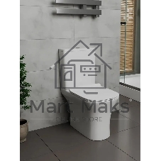 Унитаз компакт торнадо напольный безободковый Bau Spectrum square Hurricane-5, усиленное бысросъемное сиденье дюропласт микролифт