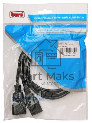 Кабель-удлинитель Buro AN23-1008 IEC C13 IEC C14 1.8м черный