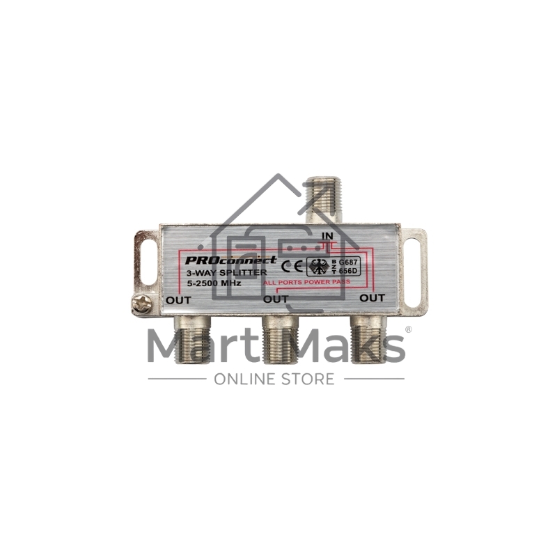Делитель ТВ х 3 под F разъем 5-2500 МГц 