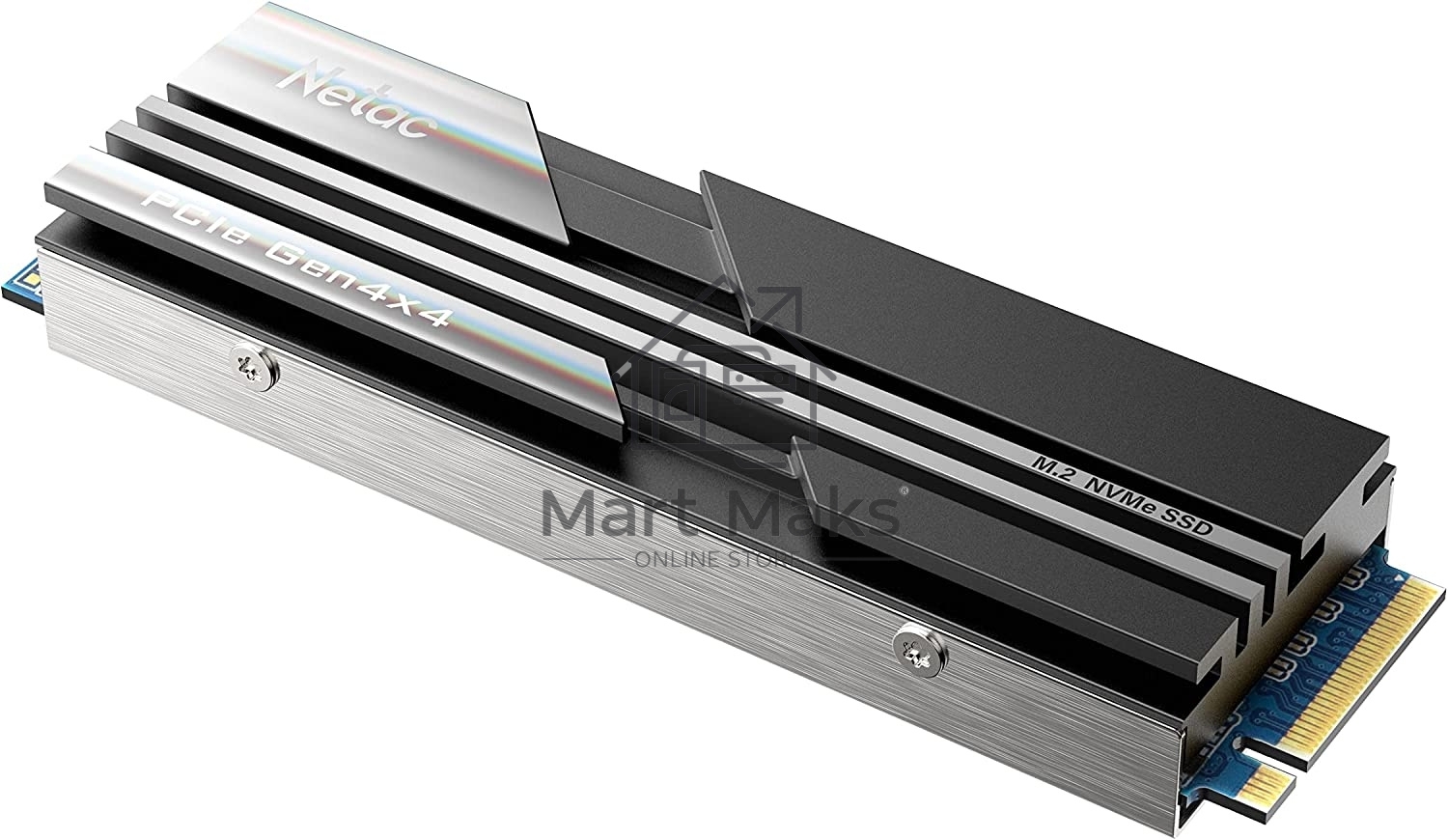 Накопитель SSD Netac NV5000, 500GB, M.2 2280, PCIe 4.0 x4, NVMe, R/W 5000/2500, с радиатором