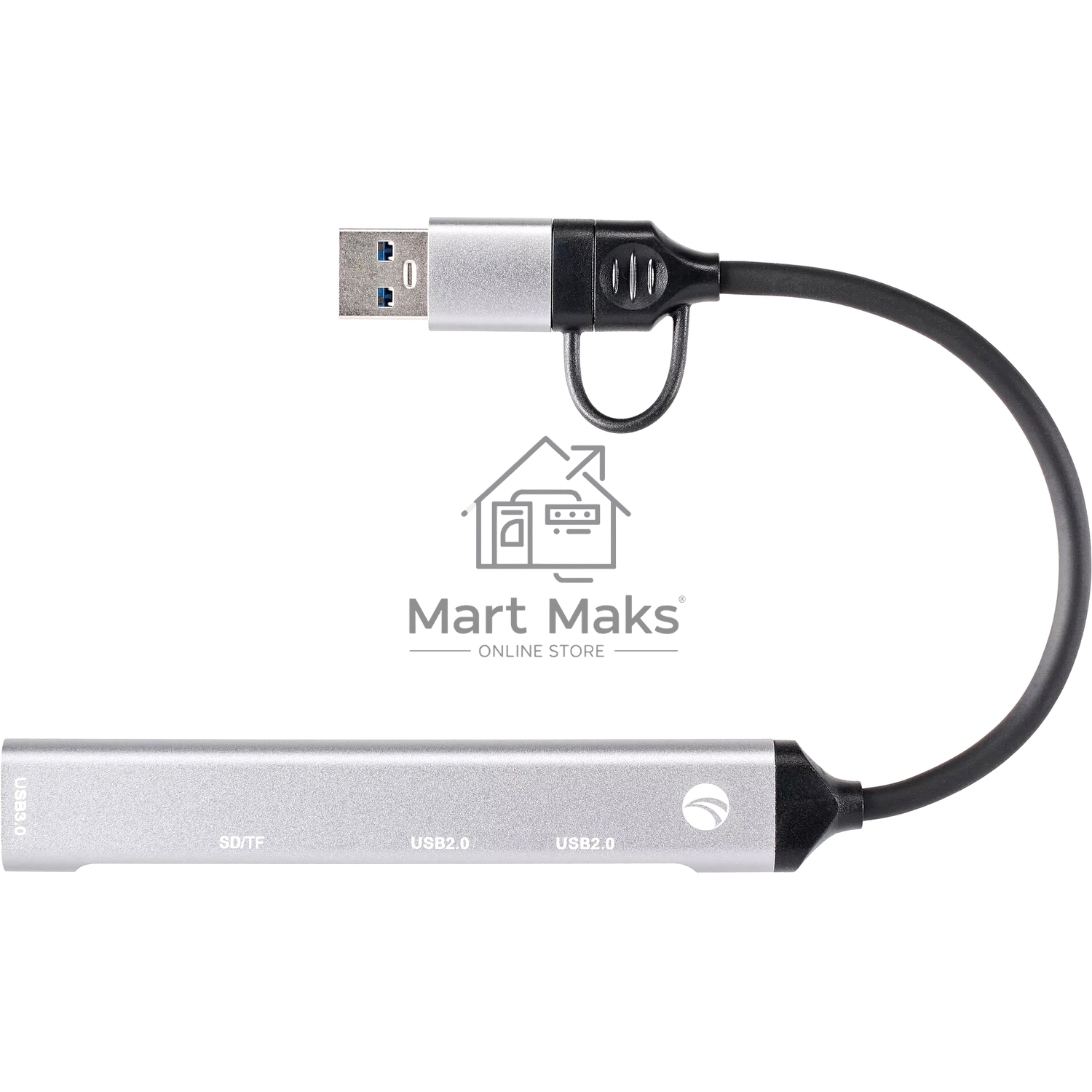 USB концентратор TypeC+adapter-->USB3.0+2USB2,0+SD+TF, VCOM