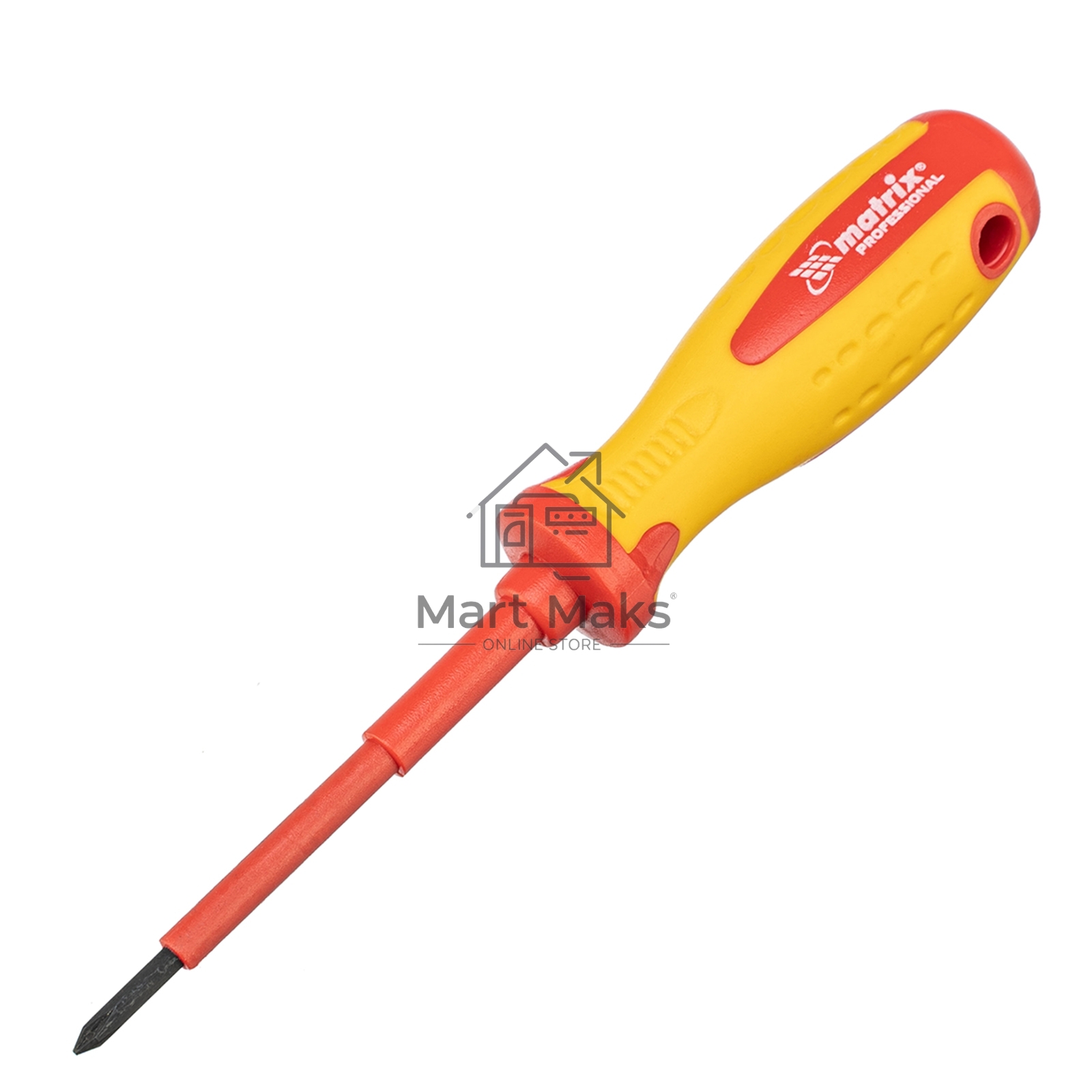 Отвертка Matrix Insulated, PH0 x 75 мм, CrMo, до 1000 В, двухкомп. рукоятка