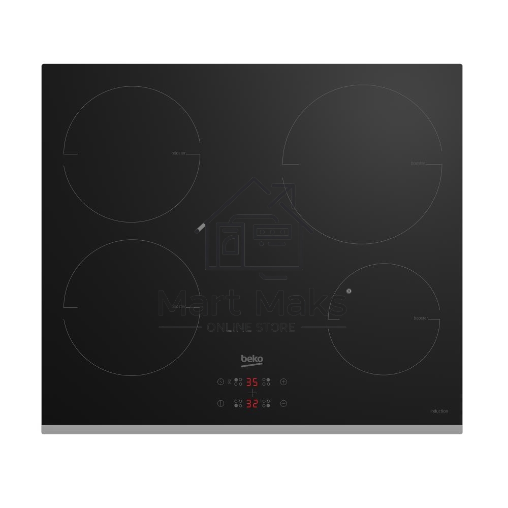 Встраиваемая электрическая варочная поверхность Beko HII 64401 MTX, Черный