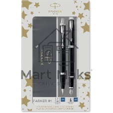 Набор ручек Parker IM Core FK221 (CW2093215) черный CT сталь нержавеющая, подарочная коробка ручка перьевая, ручка шариковая