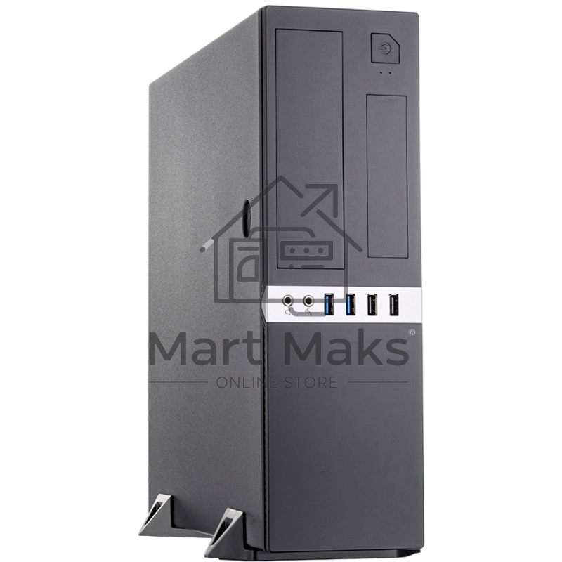 Компьютерный корпус без блока питания/ Case Foxline mATX Desktop w/o PSU, 2xUSB3.0, 2xUSB2.0, toolless, Black, 8cm. fan, no powercord