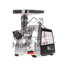 Мясорубка электрическая Bosch MFW68660 черный, 2200 Вт, 4.3 кг/мин, реверс, защита от перегрузки, металлический лоток, насадки - 10