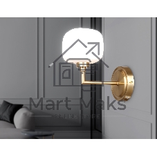Настенный светильник Ambrella light LH53021 BS/FR латунь/белый матовый G9 max 40W 195*120*230
