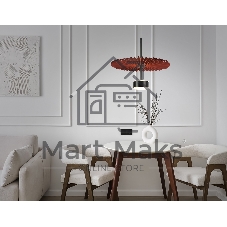 Светильник Ambrella light LH72613 BK/RD черный/красный 6W 3000K D300*260-1770