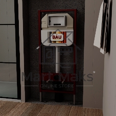 Комплект BAU 6 в 1: рамная инсталляция, унитаз подвесной безободковый Bau Dream 53, сиденье дюропласт микролифт, кнопка смыва BAU Hotel , хром