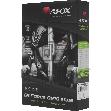 Видеокарта AFOX GeForce GT 210, 512 MB DDR3, 64 bit, HDMI, DVI-I, VGA, GPU 520 MHz