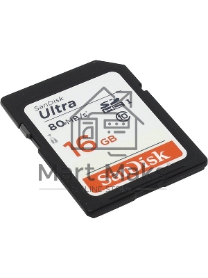 Флеш карта SDHC 16Gb Class10 Sandisk SDSDUNC-016G-GN6IN Ultra 80
