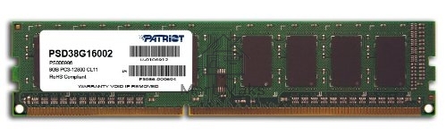 Оперативная память Patriot Signature, DDR3, 8GB (1x8 GB), 1600 MHz, CL11, DIMM