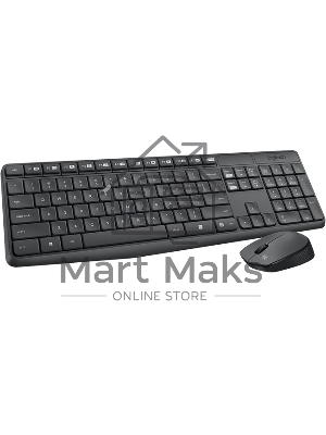 Комплект клавиатура + мышь Logitech MK235 клав:черный мышь:черный USB беспроводная