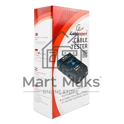 Тестер LAN Cablexpert NCT-2, 100/1000 Base-TX, для UTP, STP, RJ-11, USB-кабеля