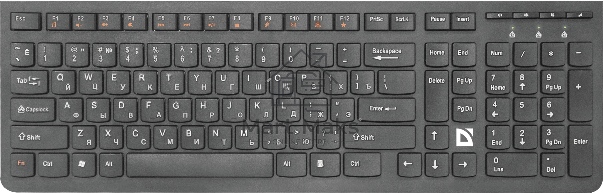 Клавиатура Defender ULTRAMATE SM-535 RU беспроводная USB, радиоканал, черный