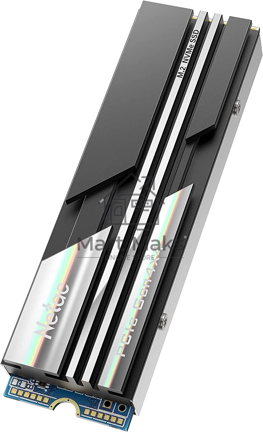 Накопитель SSD Netac NV5000, 500GB, M.2 2280, PCIe 4.0 x4, NVMe, R/W 5000/2500, с радиатором