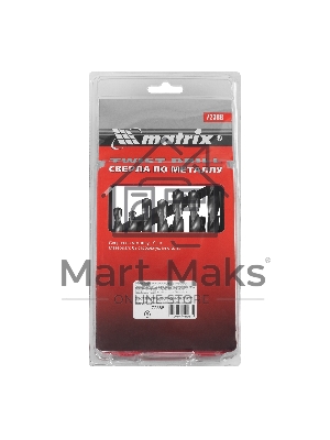 Набор сверл Matrix по металлу 1-10мм hss 19шт метал. коробка цил. хвостовик