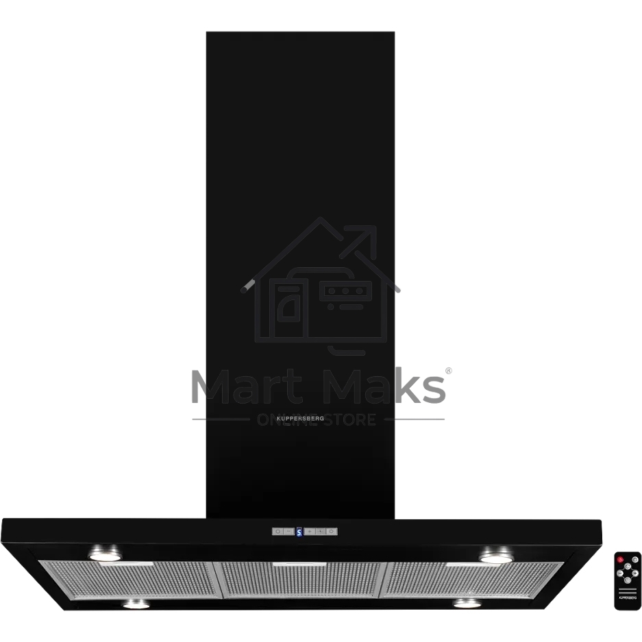 Вытяжка островная Kuppersberg DUDL 4 BL черный, 90 см, 850 куб. м/ч, 58 дБ