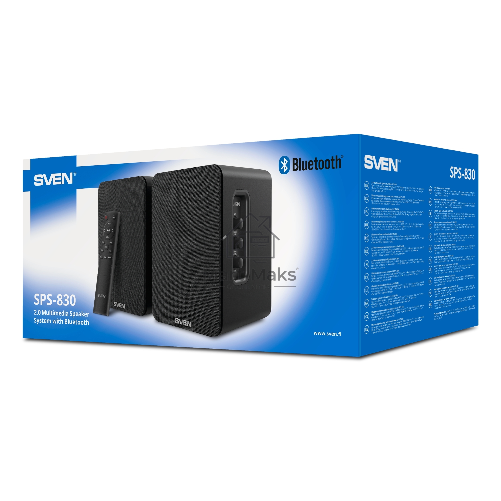 Колонки Sven АС SPS-830 2.0 черный 60Вт BT
