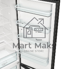 Холодильник Gorenje NRK6202EBXL4 черный матовый двухкамерный 235/96л морозилка снизу, No Frost