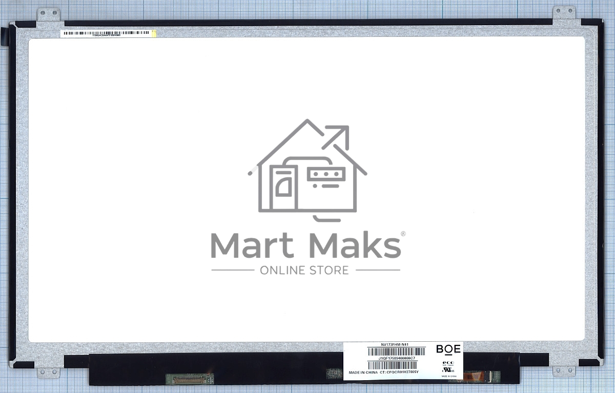 Матрица 15.6 Matte NV173FHM-N41, WUXGA FHD 1920x1080, 30 Lamels DisplayPort, cветодиодная (LED), Chi Mei, уши В/Н
