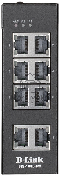 Коммутатор D-Link DIS-100E-8W/A1A, L2 Unmanaged Industrial Switch with 8 10/100Base-TX ports.1K Mac address, 802.3x Flow Control, Stand-alone, Auto MDI/MDI-X for each port, D-link Green technology, Metal case,