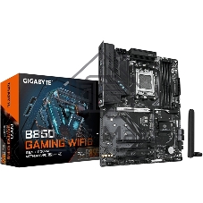 Материнская плата Gigabyte B850 GAMING WIFI6, AM5, AMD B850, 4xDDR5, 4xSATA, 3xM.2, 1xPCIe 5.0 x16, 3xPCIe 3.0 x16, 1xHDMI, 1xDP, 1x1Gb LAN, Wi-Fi 6, Bluetooth 5.3, 1xUSB-C 5Gbps, 2xUSB-A 10Gbps, 2xUSB-A 5Gbps, 4xUSB-A 2.0, 1xPS/2, 3x3.5 мм, 7.1, ATX