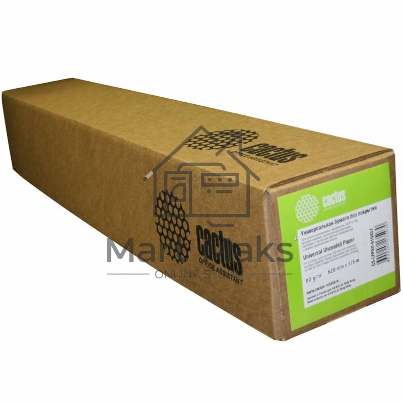 Бумага Cactus CS-LFP80-420457 A2 420мм-45.7м/80г/м2/белый CIE171% втулка:50.8мм (2