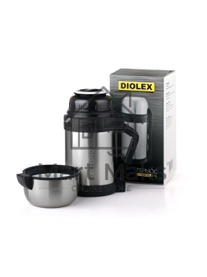 Термос Diolex DXU-1000-1 1000 мл, универсальный, ремешок в комплекте, из нержавеющей стали