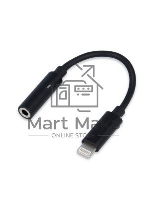 Переходник USB Cablexpert CCA-LM3.5F-01, Lightning/Jack3.5F, черный