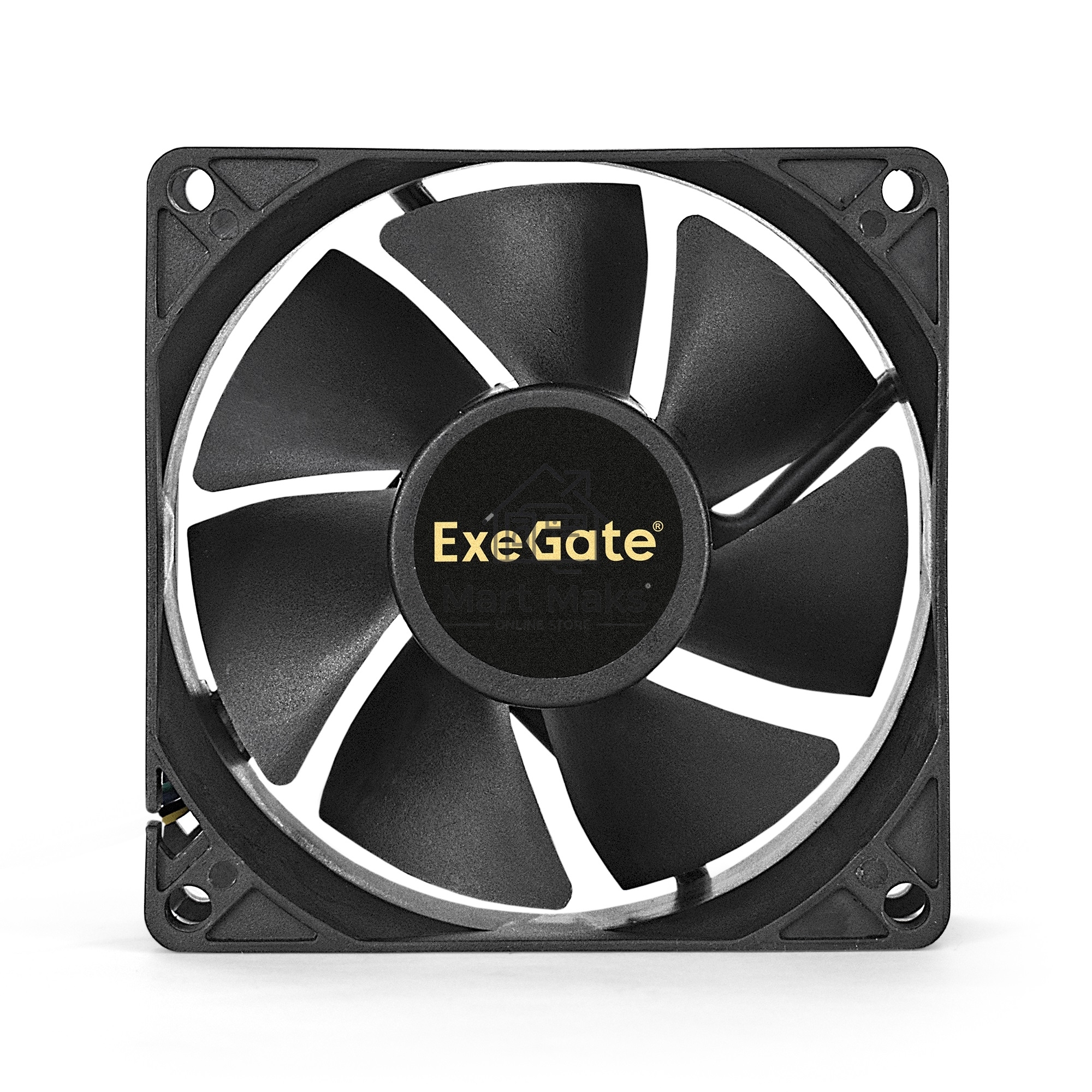 Вентилятор для корпуса ExeGate EX08025B4P-PWM черный, 80 мм, 2300 об/мин, 23 дБ, 4 pin