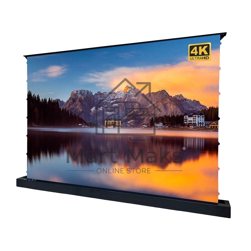 Экран для проектора S'OK SFE-296x165-BK 100'' 4K, напольный с электроприводом, полотно Nanometallic, черный