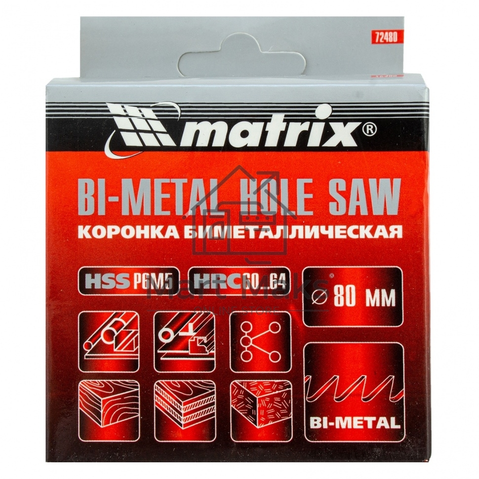Коронка MATRIX BIMETAL, 80 мм 72480
