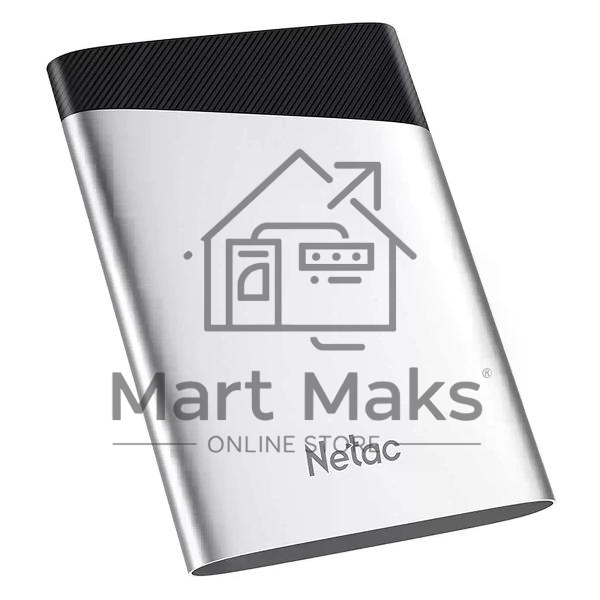 Внешний SSD Netac Z6S, 120 GB, USB 3.2 Gen 2 Type-C, R/W 520/440, серебристый