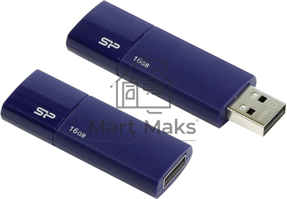 Флешка USB R/W 16GB Silicon Power Ultima U05, USB 2.0, синий