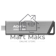 Флешка USB ADATA UE800 (AELI-UE800-128G-CSG), 128Gb, Type-C USB 3.2, R/W 1000/550, серебристый