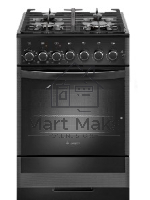 Плита комбинированная Gefest ПГЭ 5502-02 0044 черный, конфорок 4 газовых, духовка 55 л, 50 см x 85 см x 58.5 см