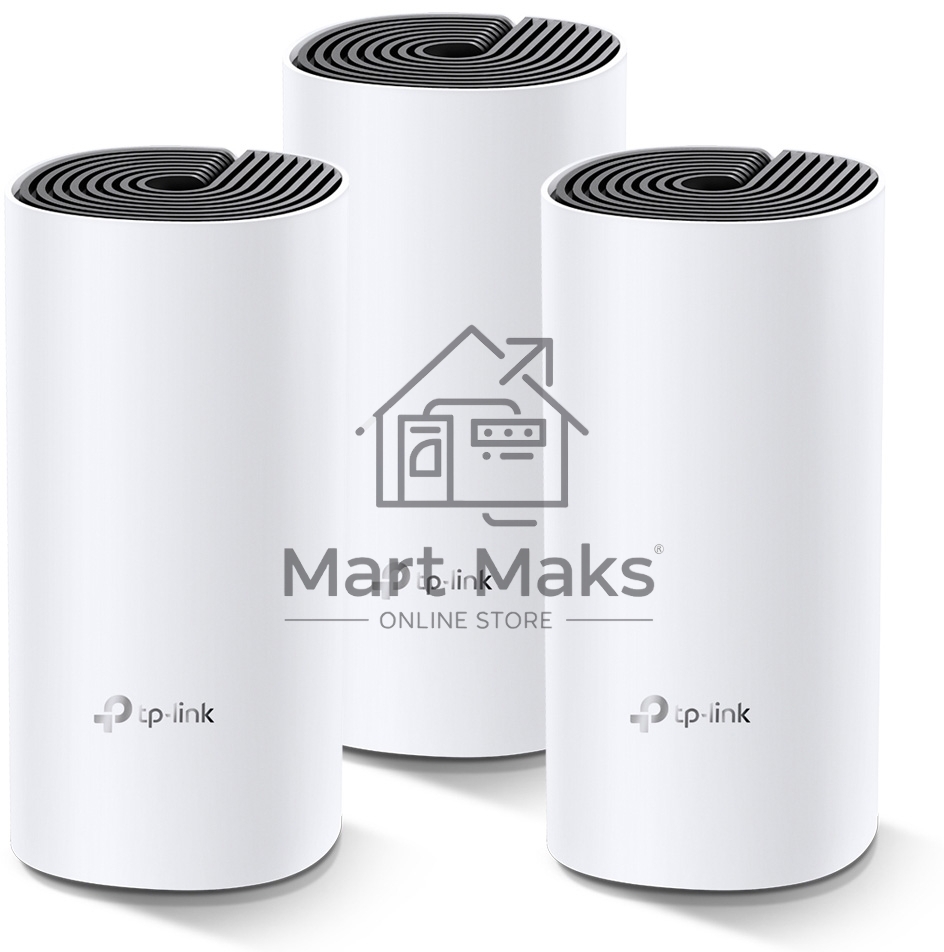 Бесшовный Mesh роутер TP-Link Deco M4 (DECO M4(3-PACK)) AC1200 10/100/1000BASE-TX (упак.:3шт)