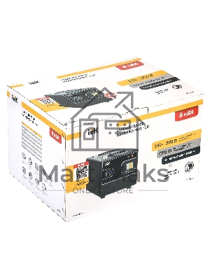 Стабилизатор напряжения IEK Hub 8кВА однофазный черный (IVS21-1-008-13)